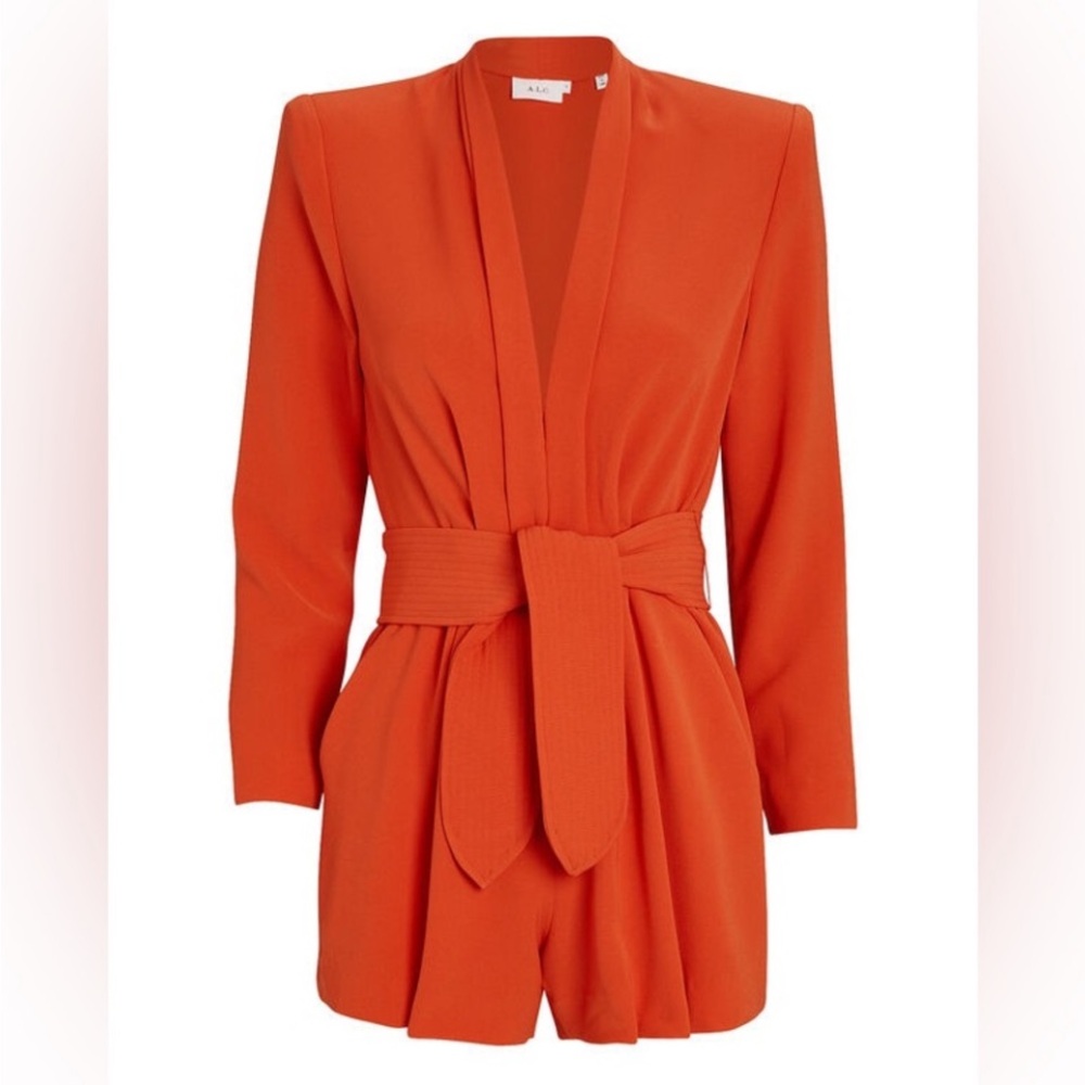 A.L.C.
Heston Sash Tie Crepe Romper